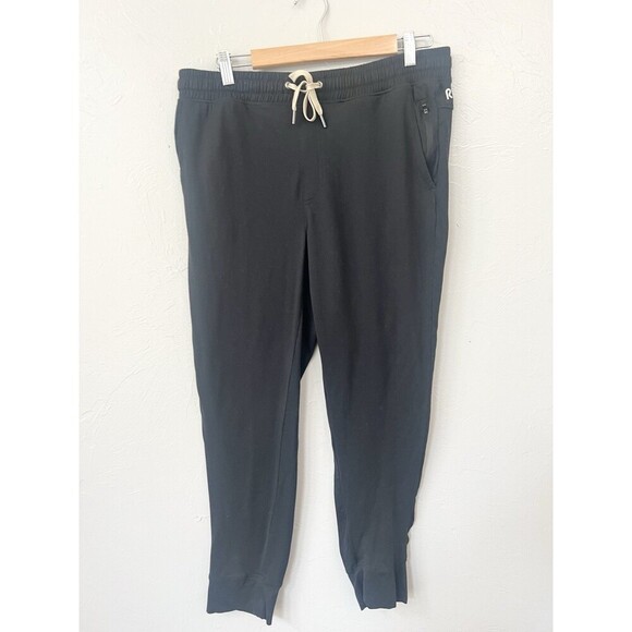 Right Of Way Adam Jogger Mens Large Black Drawstring Casual Stretch Soft - Picture 2 of 9